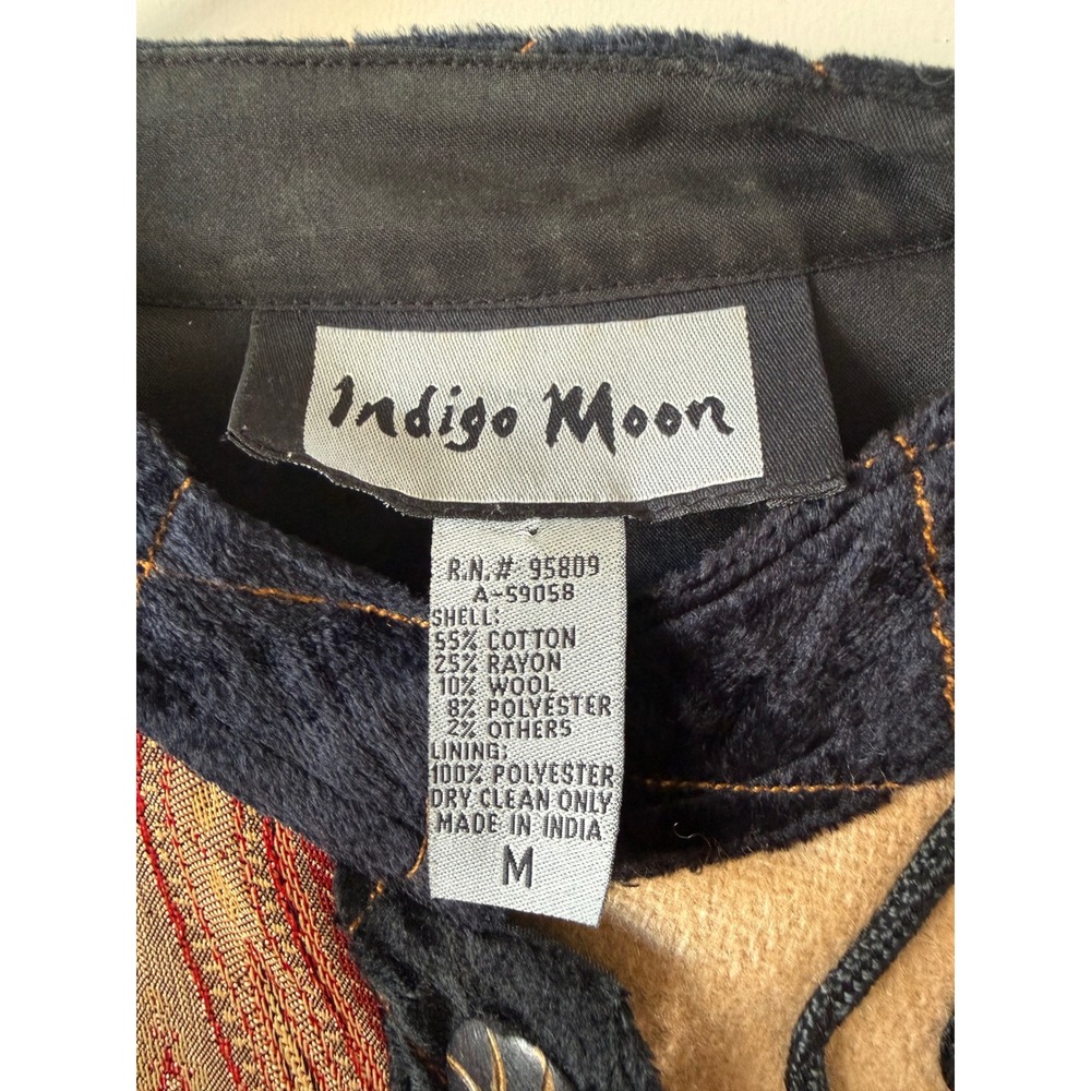 Indigo Moon Patchwork Jacket M Paisley Embroidery… - image 4